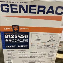 Dallas Location - As-Is Generac 8 125/6500-Watt Electric Start Dual Fuel Portable Generator