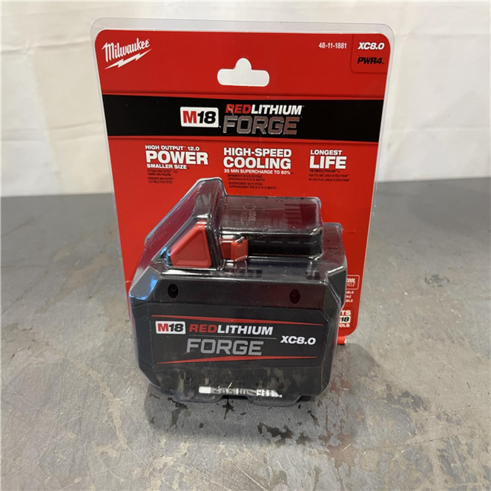 New! - Milwaukee M18 18V Lithium-Ion REDLITHIUM FORGE XC 8.0 Ah Battery