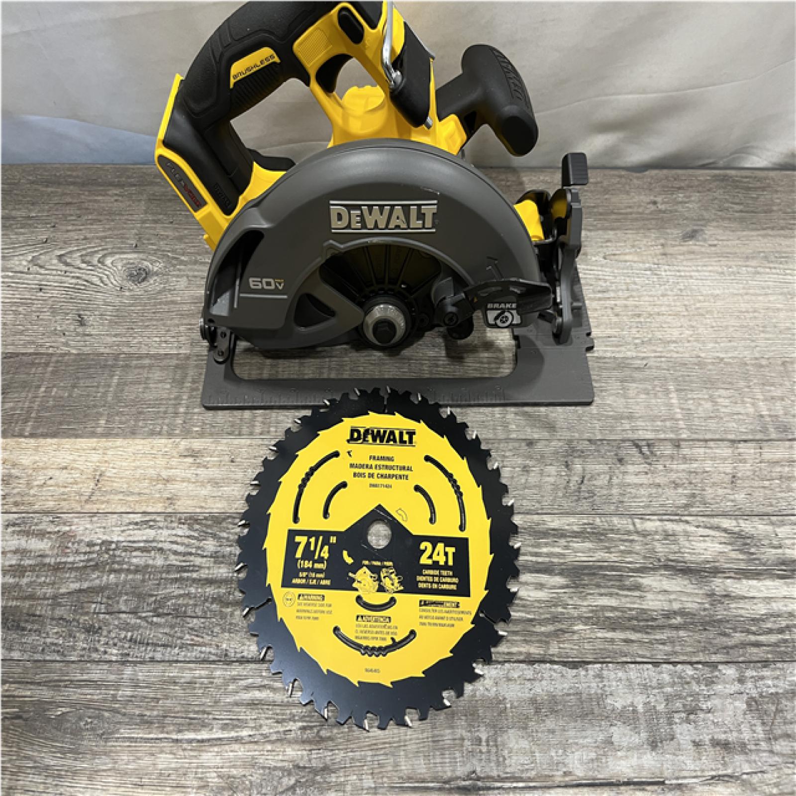 AS-IS DEWALT FLEXVOLT 60V MAX Cordless Brushless 7-1/4 in. Circular Saw with Brake (Tool Only)