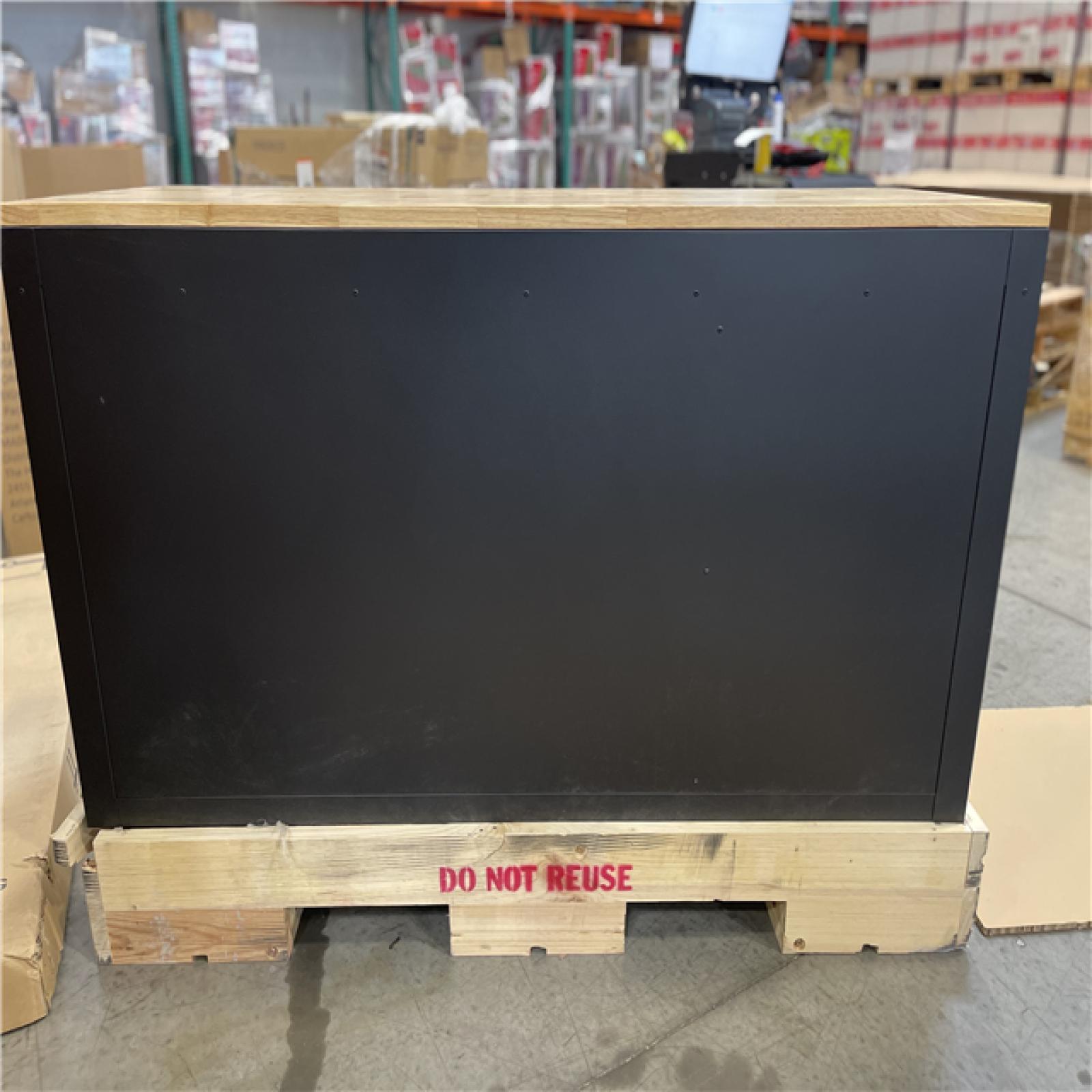 DALLAS LOCATION- HUSKY 62 IN. 14 DRAWER MOBILE WORKBENCH ADJUSTABLE TOP MATTE BLACK