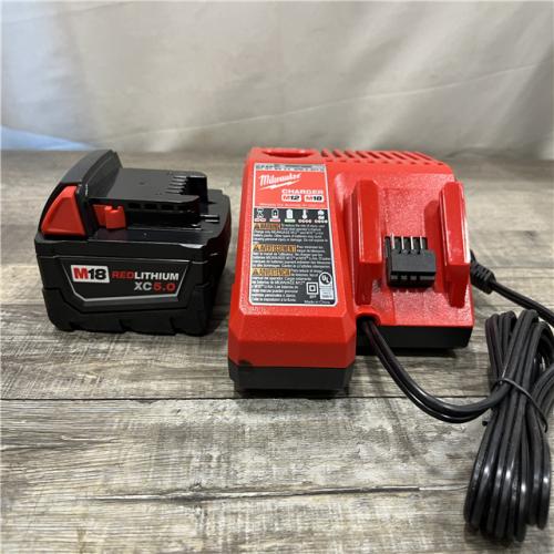 AS-IS Milwaukee 18-Volt Lithium-Ion XC Starter Kit with One 5.0Ah Battery and Charger
