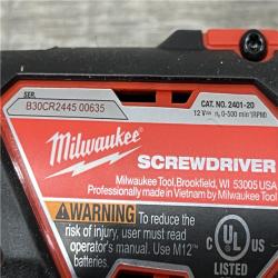 AS-IS Milwaukee 12V Lithium-Ion Cordless 1/4 in. Hex Screwdriver Kit