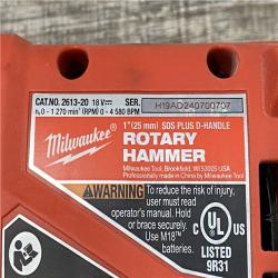 AS-IS Milwaukee 18V Lithium-Ion Brushless Cordless 1 in. SDS-Plus D-Handle Rotary Hammer (Tool-Only)