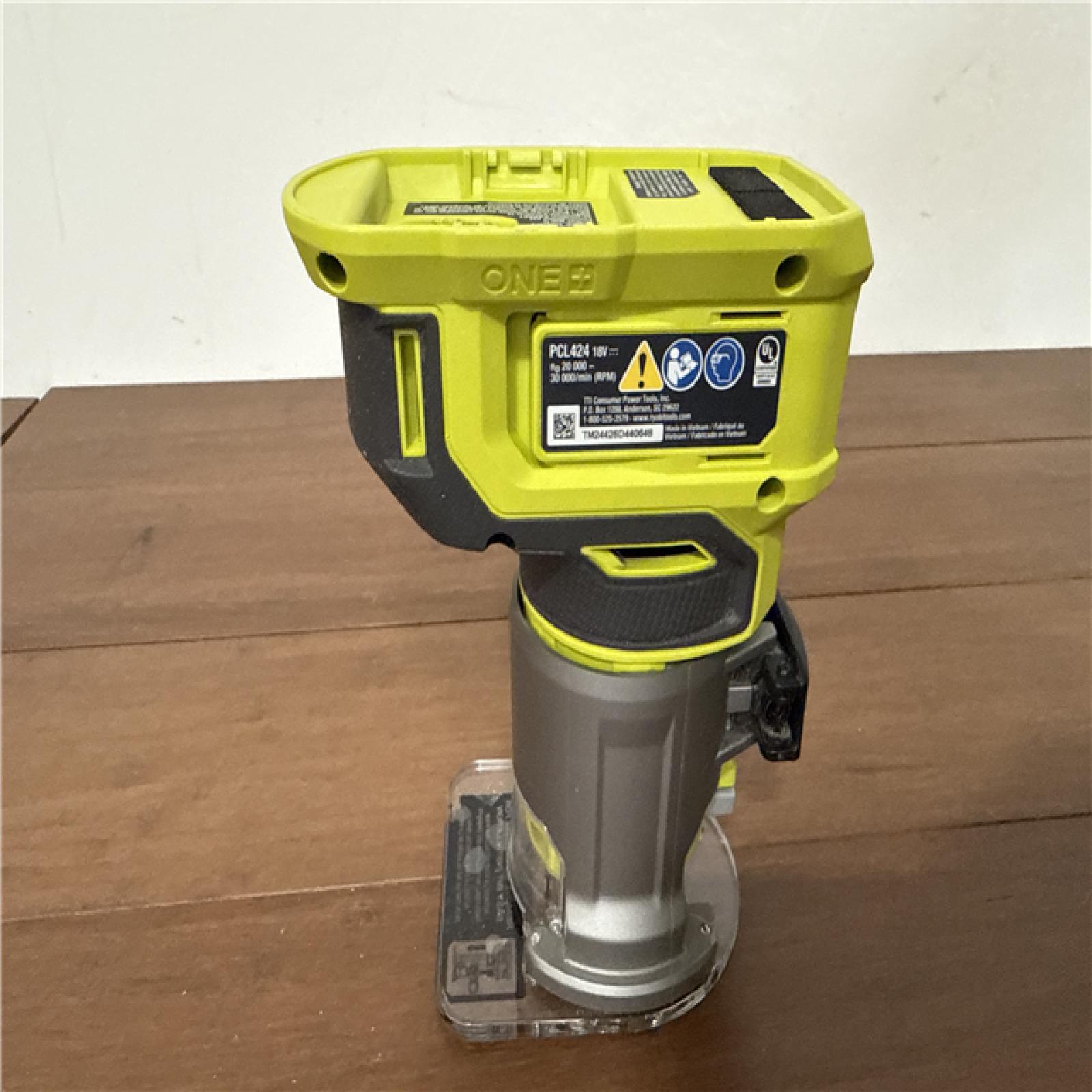 California AS-IS Ryobi One+ 18V Compact Router; Appears in Excellent Condition (Tool Only)