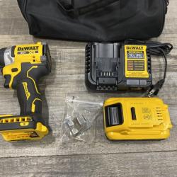 AS-IS DEWALT 20V MAX XR Lithium-Ion Brushless Cordless 3-Speed High Torque 1/4 in. Impact Driver Kit