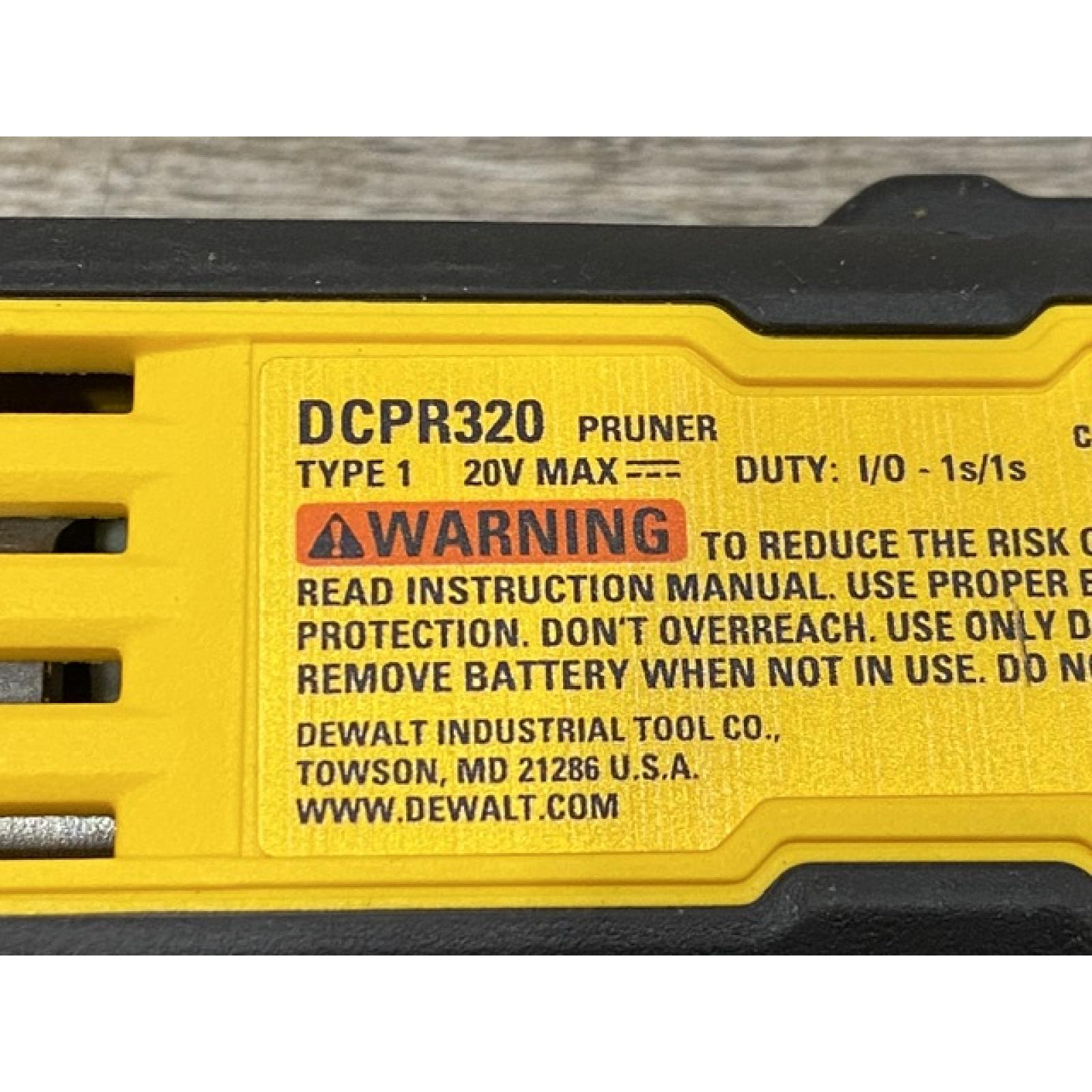 AS-IS DEWALT 20V MAX Cordless Battery Powered Pruner Kit