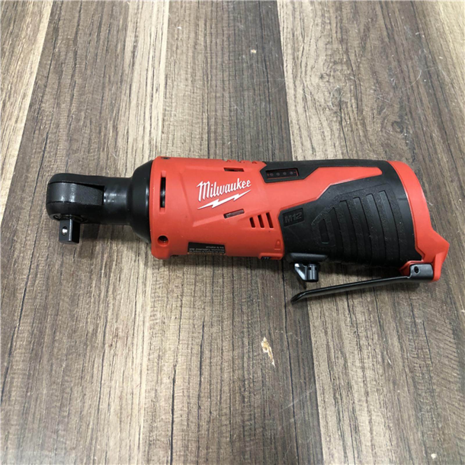 AS-IS Milwaukee M12 12V Lithium-Ion Cordless 3/8 in. Ratchet (Tool-Only)