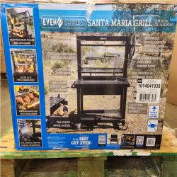Phoenix NEW Even Embers 36 in. Santa Maria Charcoal and Wood Grill in Black with Cover Included