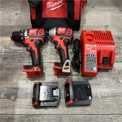 AS-IS Milwaukee 18V Lithium-Ion Cordless Drill Driver/Impact Driver Combo Kit