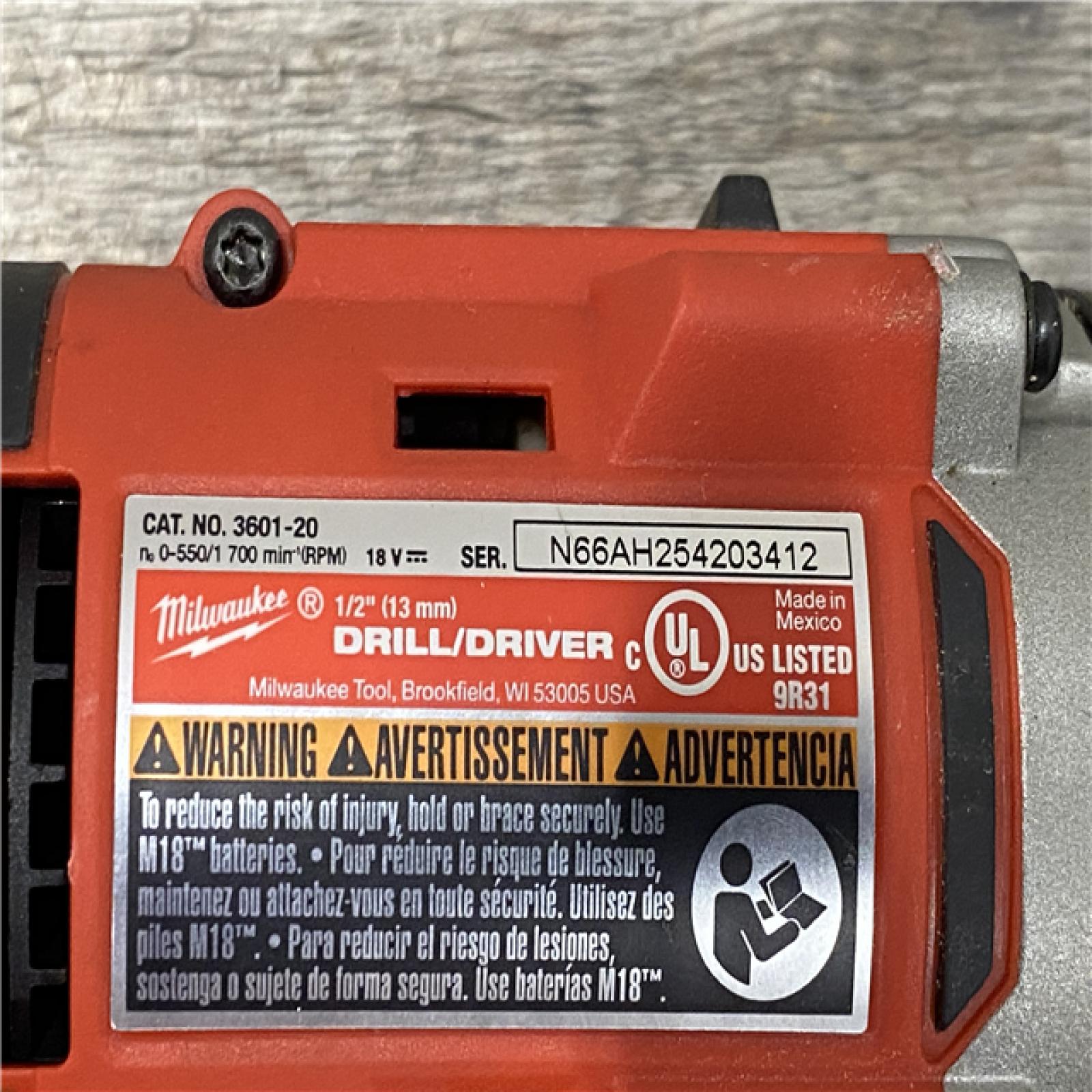 AS-IS Milwaukee 18V Lithium-Ion Brushless Cordless 1/2 in. Compact Drill/Driver Kit