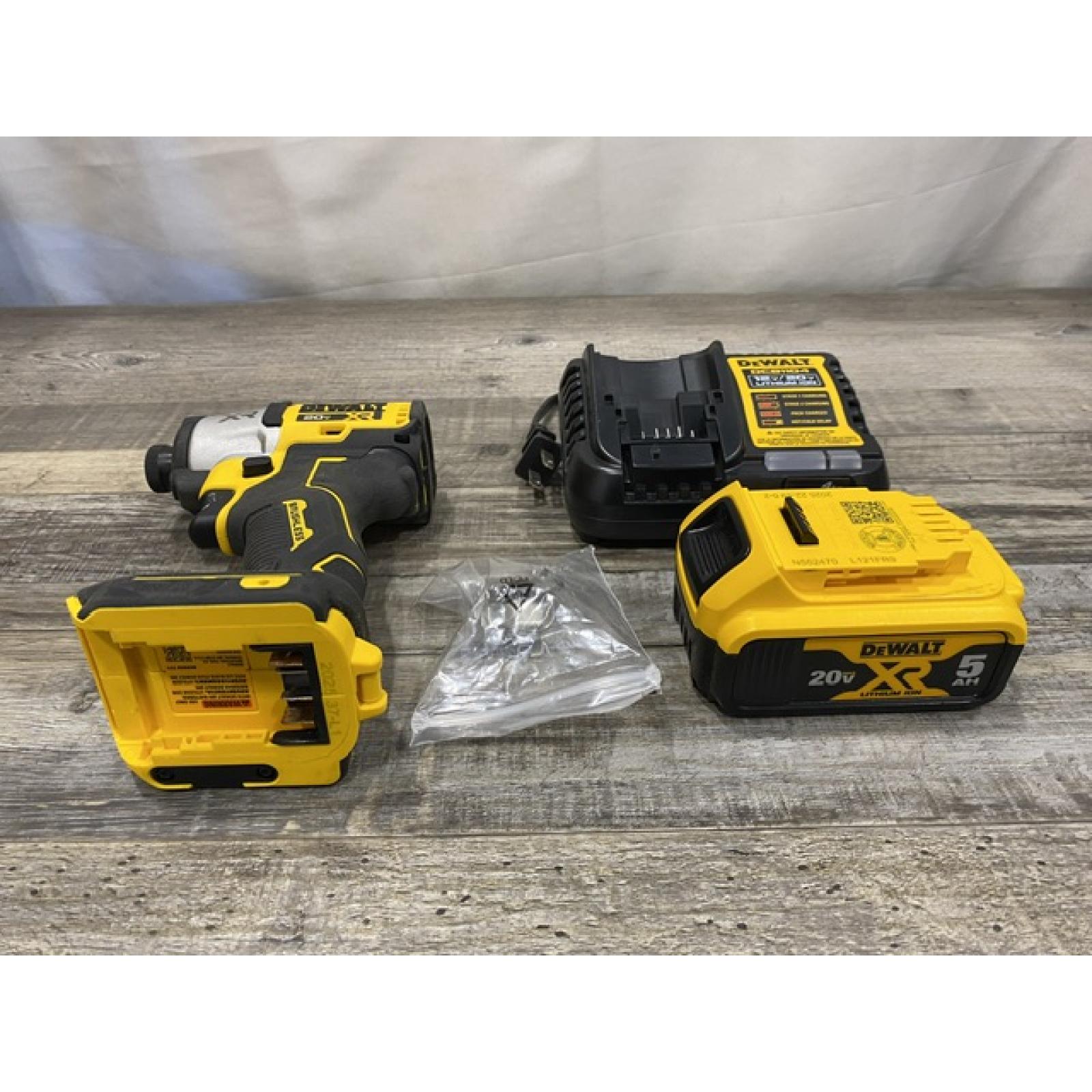 AS-IS DEWALT 20-Volt Maximum XR Lithium-Ion Cordless Brushless 1/4 in. 3-Speed Impact Driver Kit