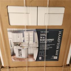 Phoenix NEW Hampton Bay Shaker Assembled Cabinet in Satin White Pallet (4-Cabinets)