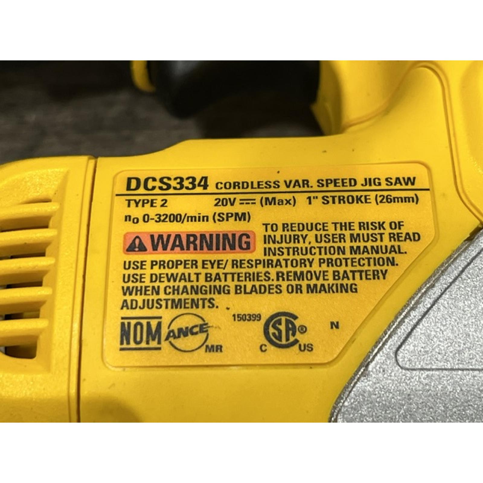 AS-IS DEWALT 20V MAX XR Cordless Brushless Jigsaw (Tool Only)