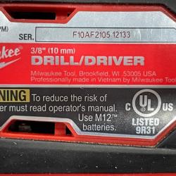 AS-IS Milwaukee FUEL 12-Volt Lithium-Ion Brushless Cordless Hammer Drill and Impact Driver Combo Kit