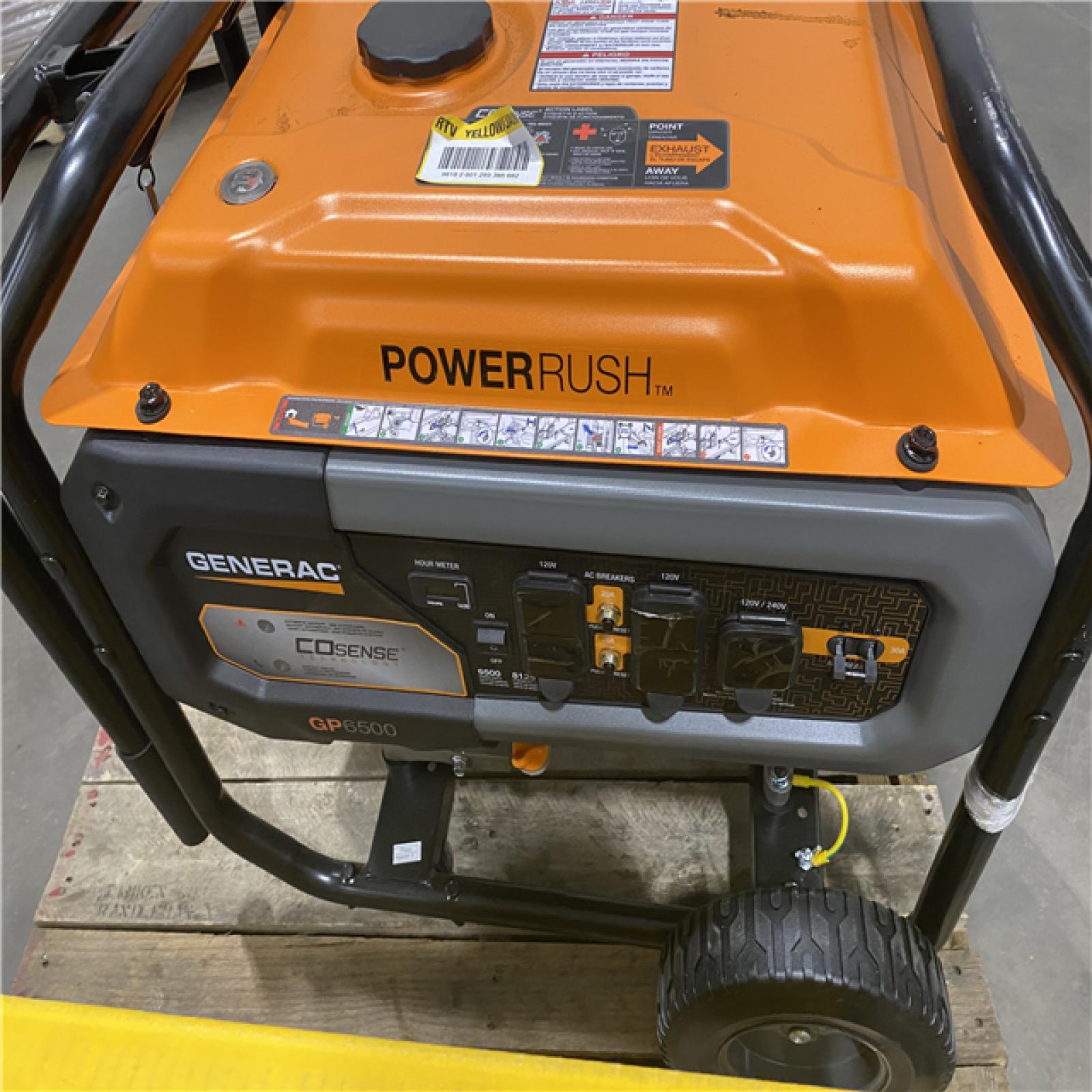 Dallas Location - As-Is Generac 8125 / 6500-Watt Gasoline Powered Portable Generator