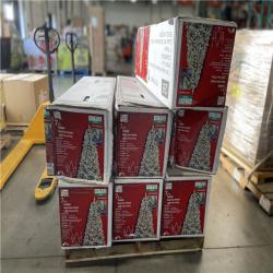 DALLAS LOCATION - Home Accents Holiday 7.5 ft. Festive Mixed Pine Flocked LED Pre-Lit Artificial Christmas Tree T12 - Retail $903