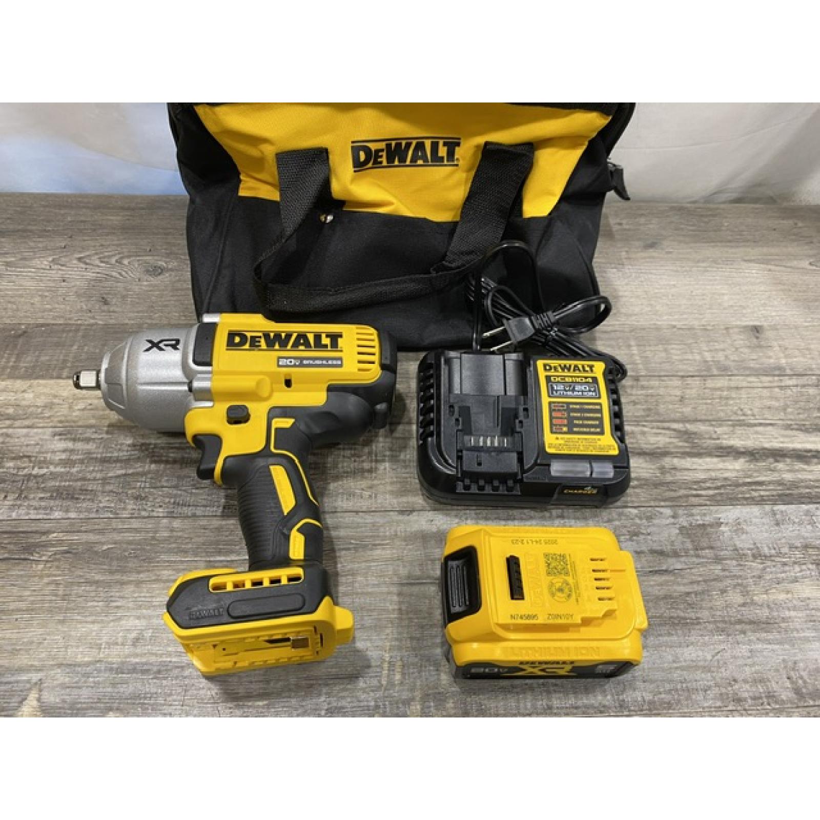 AS-IS DEWALT 20V MAX Lithium-Ion Cordless 1/2 in. Impact Wrench Kit