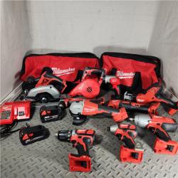 Houston location- AS-IS Milwaukee M18 10 TOOL COMBO KIT BATTERY CHARGER INCLUDED