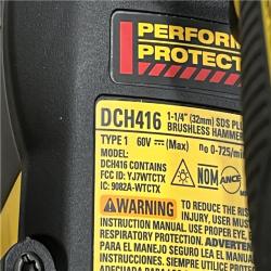 AS-IS DEWALT FLEXVOLT 60V MAX Cordless 1-1/4 in. SDS Plus Rotary Hammer (Tool Only)