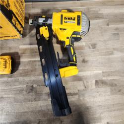 HOUSTON LOCATION - AS-IS DeWalt 20V MAX Collated Cordless Framing Nailer Tool Kit with Rafter Hook