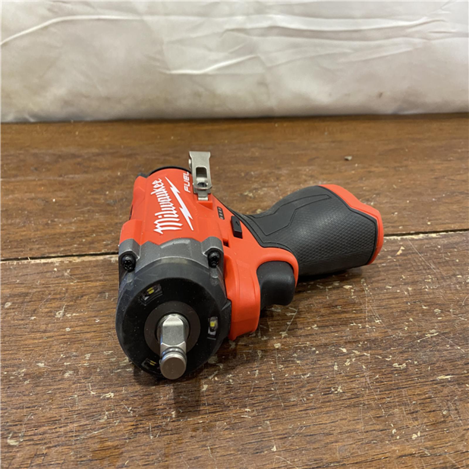 AS-IS Milwaukee M12 FUEL 12V Lithium-Ion Brushless Cordless Stubby 1/2 in. Impact Wrench (Tool-Only)