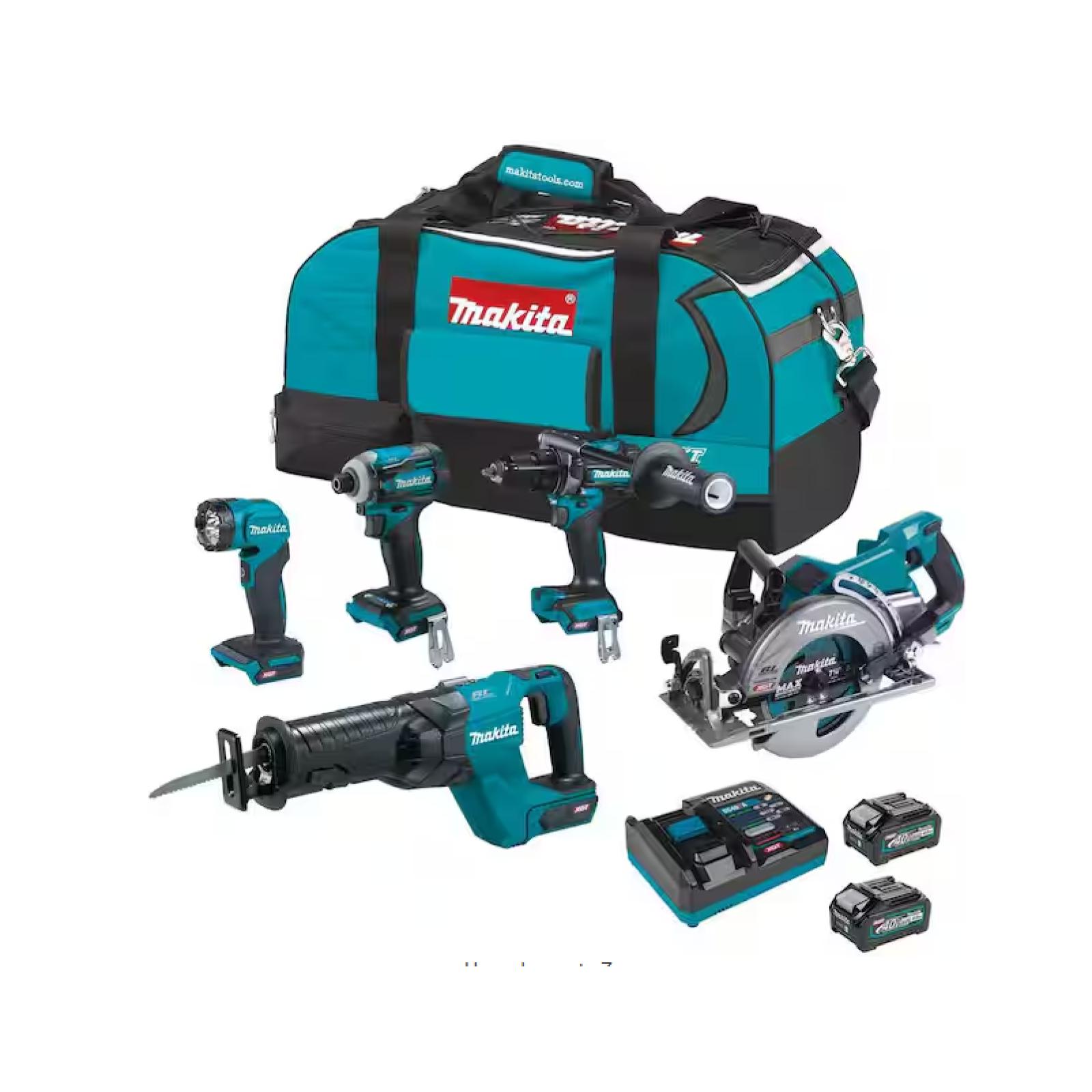 LIKE NEW! - Makita 40-Volt max XGT Brushless Cordless 5-piece Combo Kit