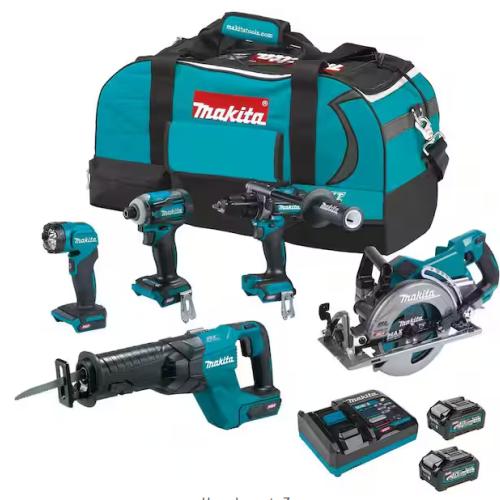 LIKE NEW! - Makita 40-Volt max XGT Brushless Cordless 5-piece Combo Kit