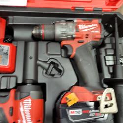 AS-IS  Milwaukee M18 FUEL 18V Lithium-Ion Brushless Cordless Hammer Drill and Impact Driver Combo Kit (2-Tool) with 2 Batteries