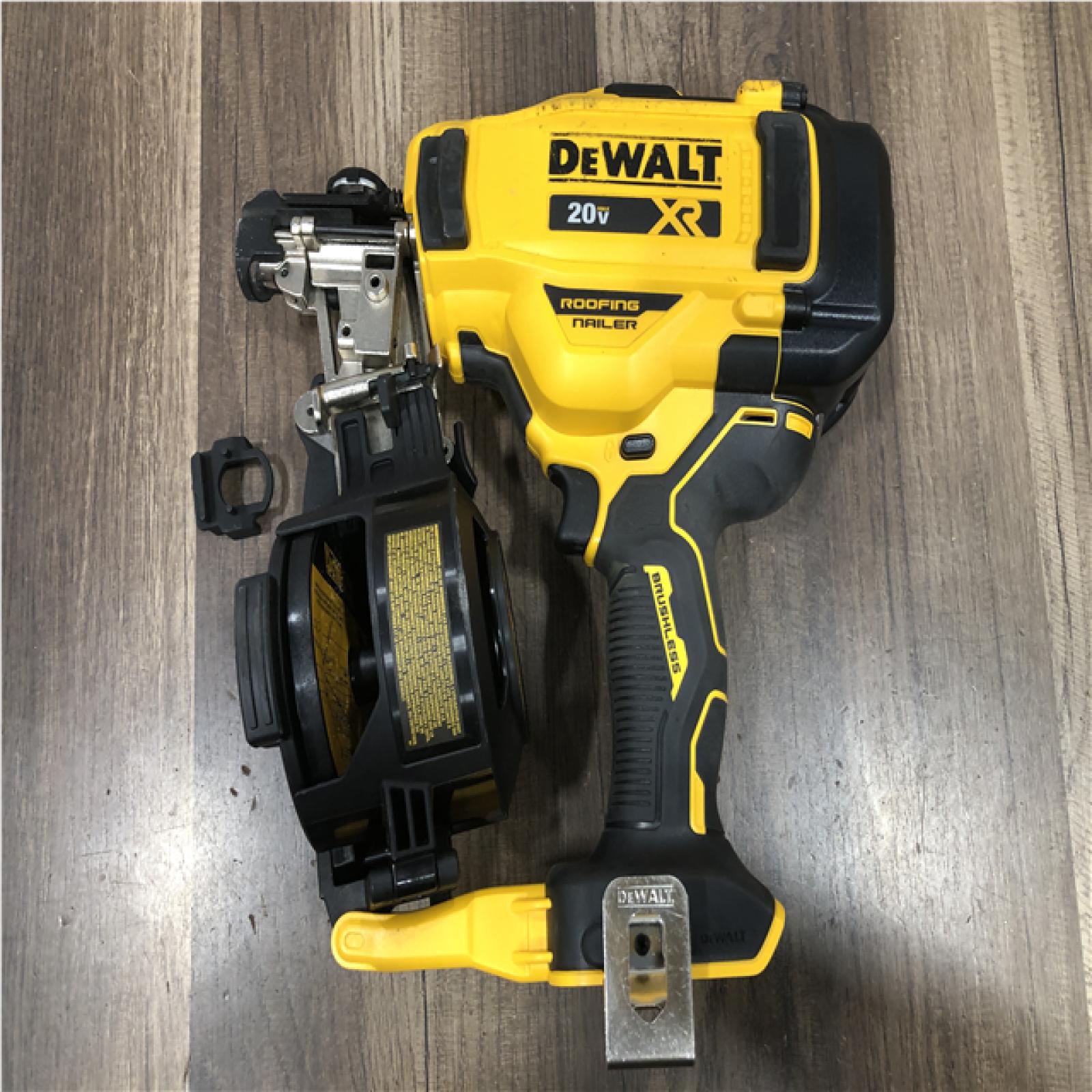 AS-IS DEWALT 20V MAX 15-Degree Electric Cordless Roofing Nailer (Tool Only)