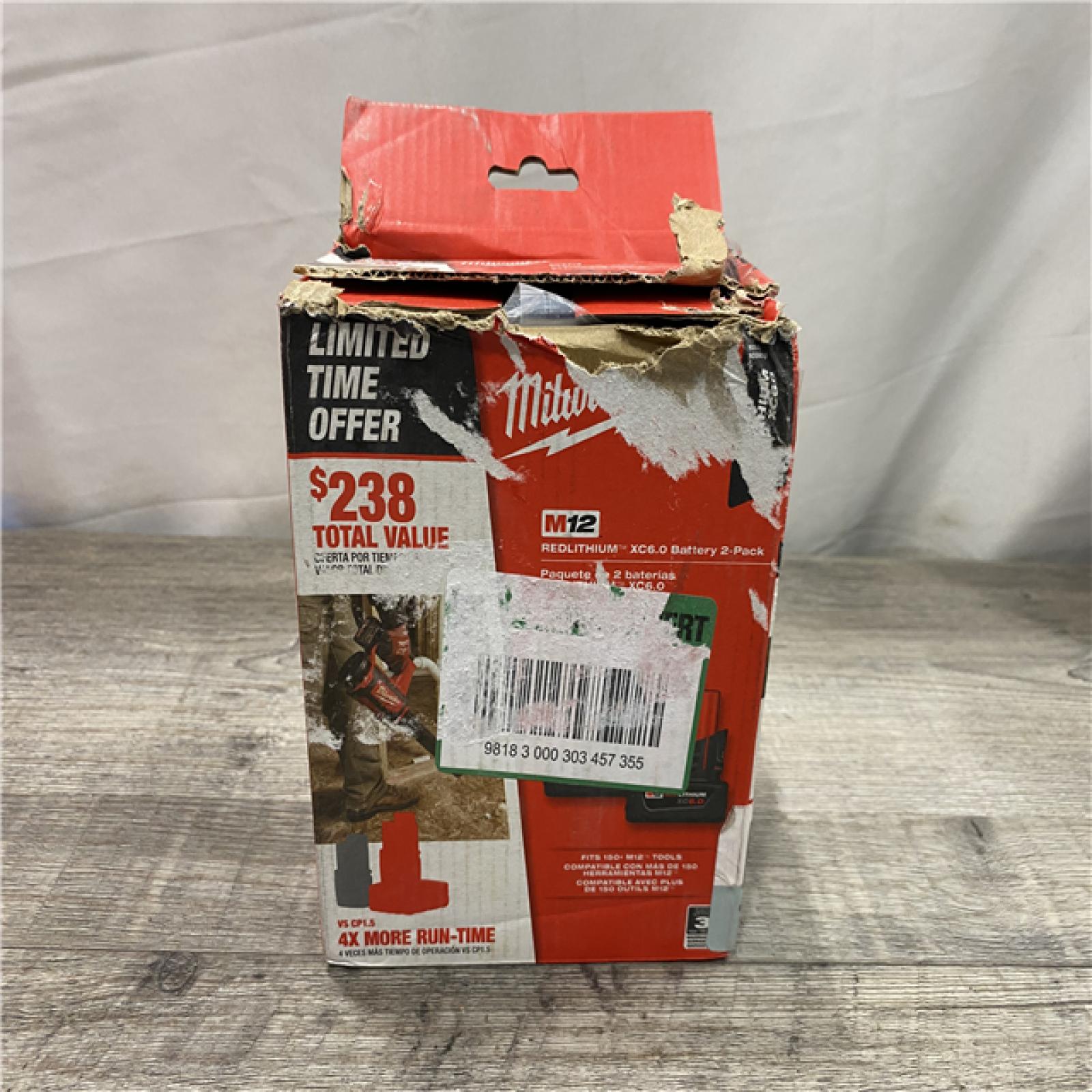 NEW - Milwaukee 12V Lithium-Ion XC Extended Capacity Battery Pack 6. 0Ah (2-Pack)