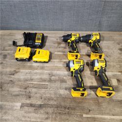 HOUSTON LOCATION - AS-IS DEWALT 4 TOOL COMBO KIT W/ (2) BATTERY & CHARGER