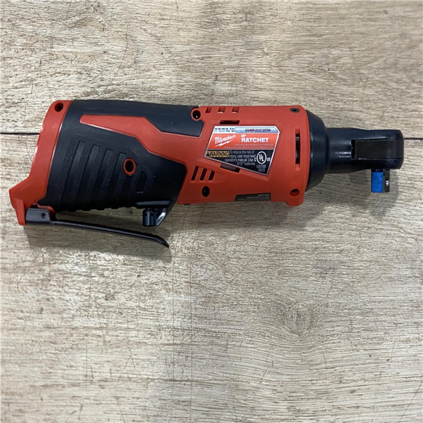 AS-IS Milwaukee 12V Lithium-Ion Cordless 3/8 in. Ratchet (Tool-Only)