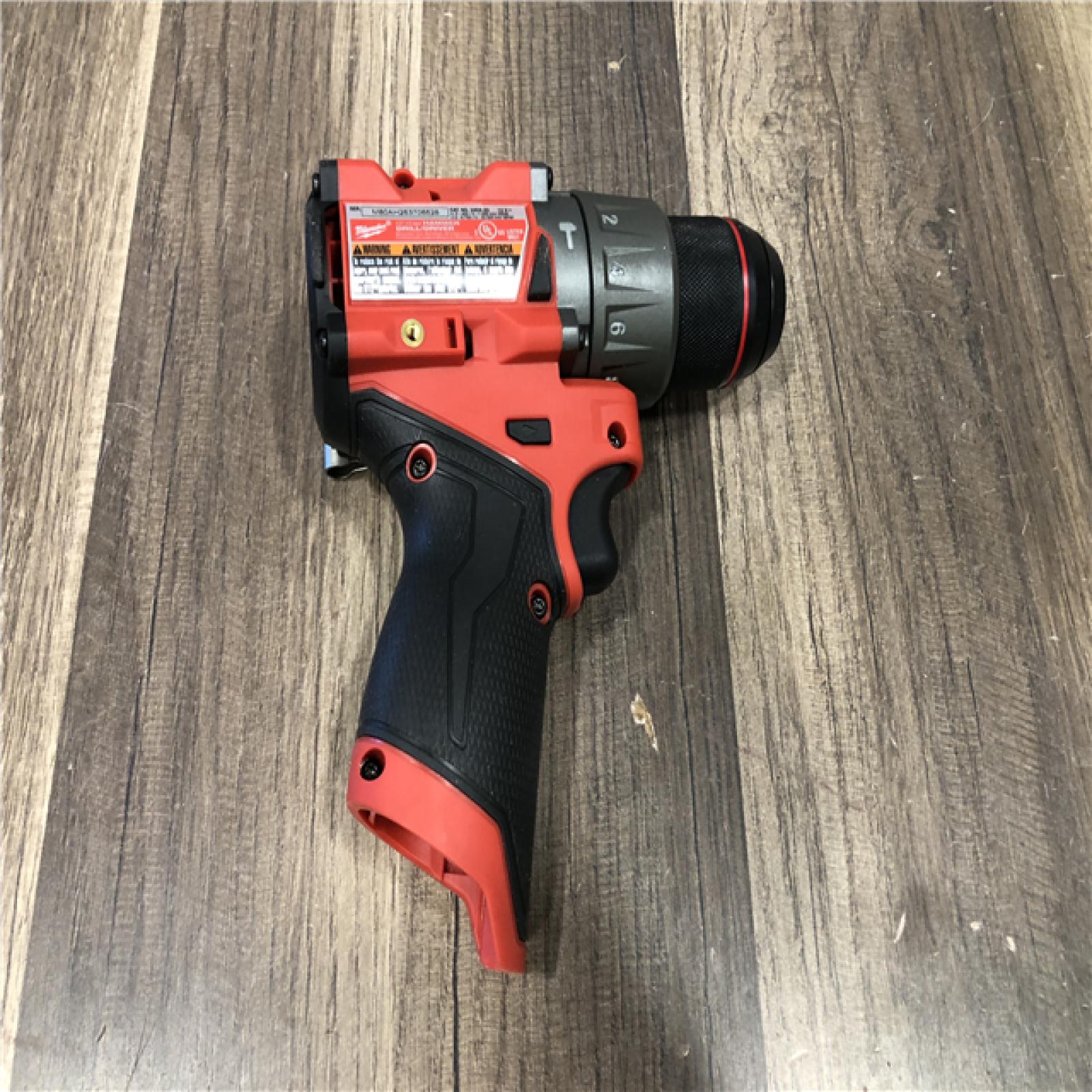 AS-IS Milwaukee FUEL 12V Lithium-Ion Brushless Cordless 1/2 in. Hammer Drill (Tool-Only)