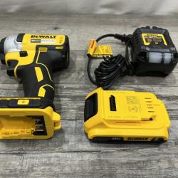 AS-IS DEWALT 20V MAX Lithium-Ion Brushless Cordless 1/4 in. Impact Driver Kit