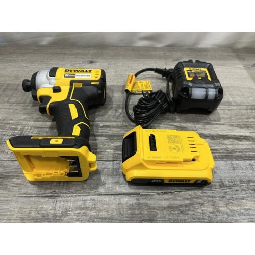 AS-IS DEWALT 20V MAX Lithium-Ion Brushless Cordless 1/4 in. Impact Driver Kit