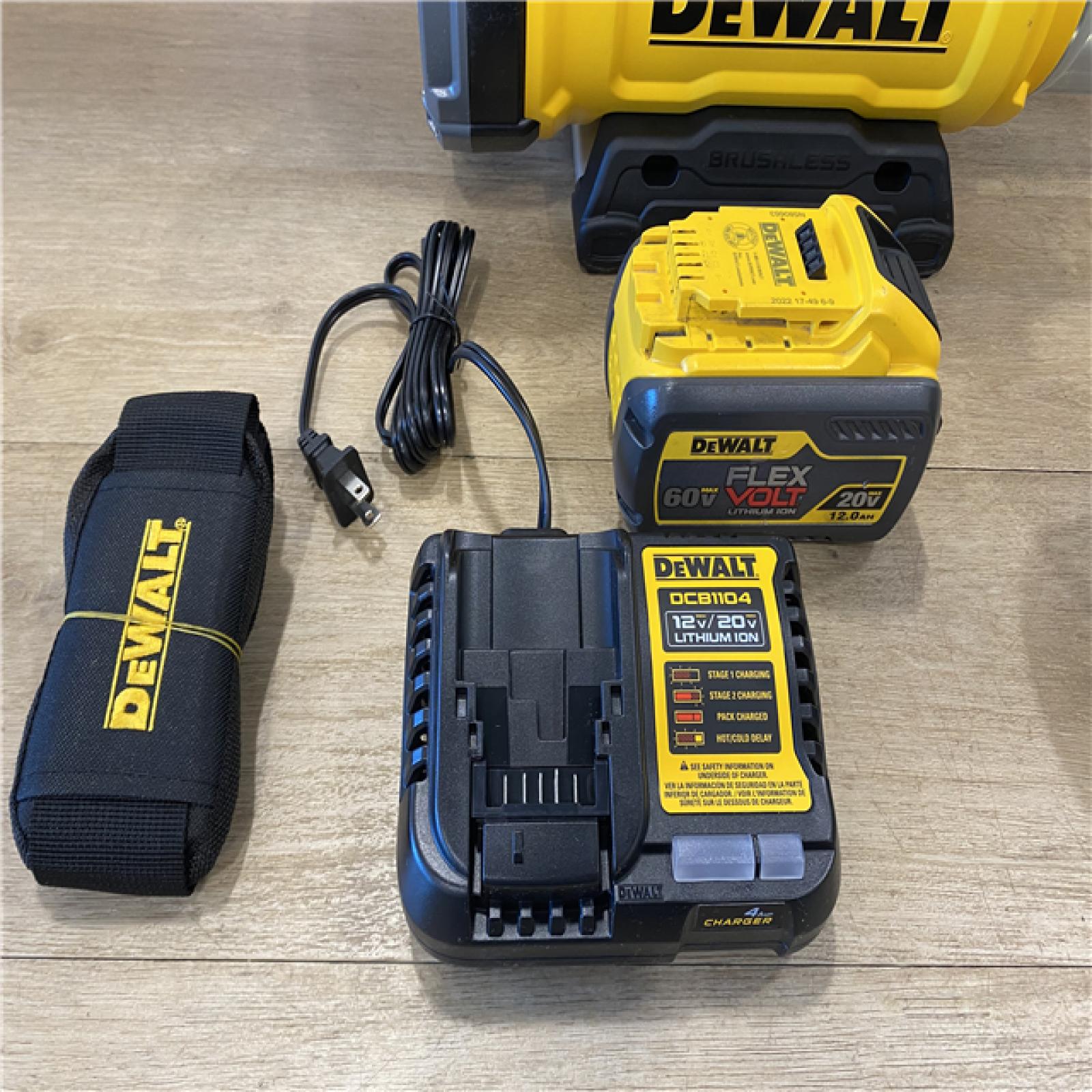 AS-IS DEWALT FLEXVOLT 60V MAX 160 MPH 760 CFM Brushless Cordless Axial Blower Kit