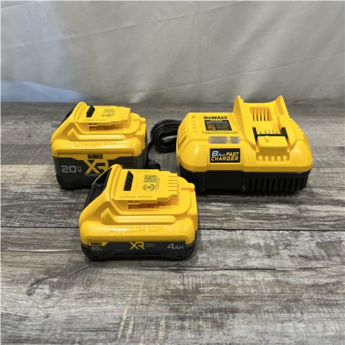 AS-IS DEWALT 20V XR Lithium-Ion Starter Pack with 8.0 Ah and 4.0 Ah Battery Packs and Charger