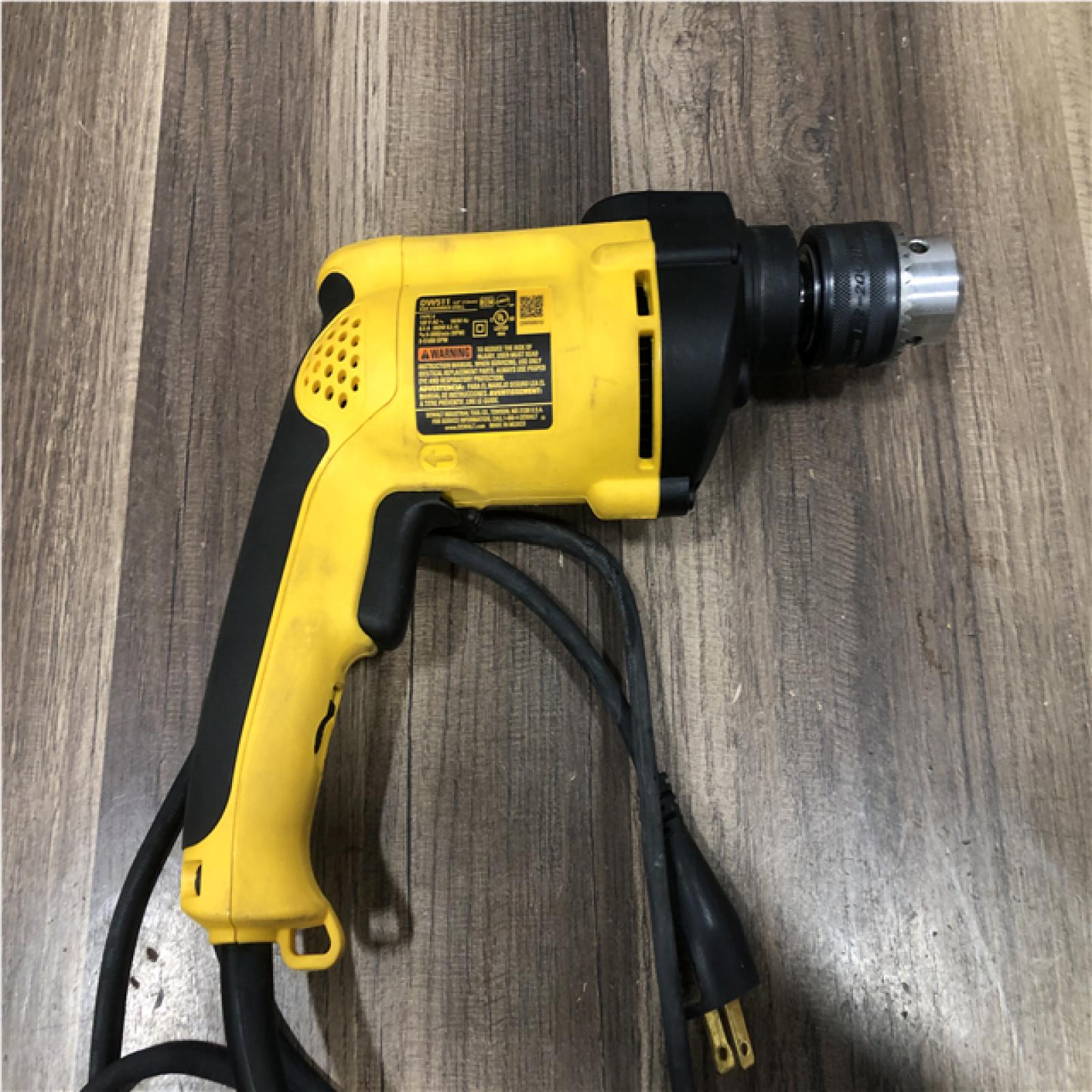AS-IS DEWALT 7.8 Amp Corded 1/2 in. Variable Speed Reversible Hammer Drill