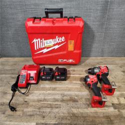 HOUSTON LOCATION - AS-IS MILWAUKEE FUEL 18V Lithium-Ion Brushless Cordless Hammer Drill and Impact Driver Combo Kit