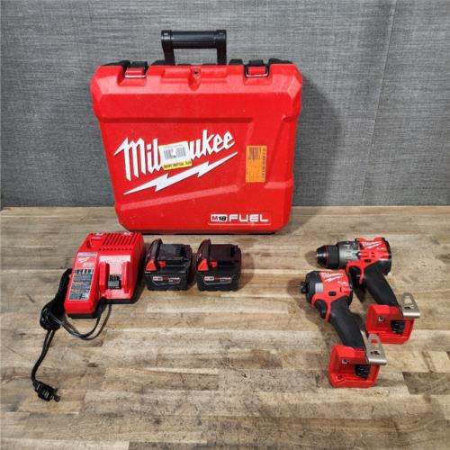 HOUSTON LOCATION - AS-IS MILWAUKEE FUEL 18V Lithium-Ion Brushless Cordless Hammer Drill and Impact Driver Combo Kit