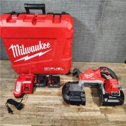 HOUSTON LOCATION - AS-IS Milwaukee M18 FUEL 18V Lithium-Ion Brushless Cordless Deep Cut Band Saw W/ (2) BATTERY & CHARGER