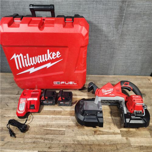 HOUSTON LOCATION - AS-IS Milwaukee M18 FUEL 18V Lithium-Ion Brushless Cordless Deep Cut Band Saw W/ (2) BATTERY & CHARGER