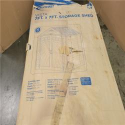 CALIFORNIA AS-IS SUNCAST VISTA 7FT. X 7FT. STORAGE SHED