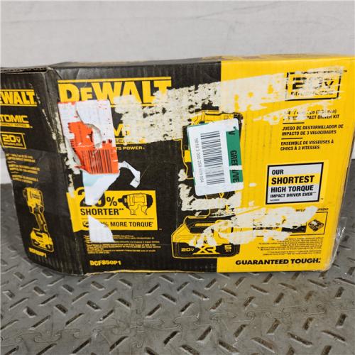 Houston Location - AS-IS DEWALT DCF850P1 ATOMIC 20V MAX Lithium-Ion Brushless Cordless 3-Speed 1/4 Impact Driver Kit 5.0Ah - Appears IN USED  Condition