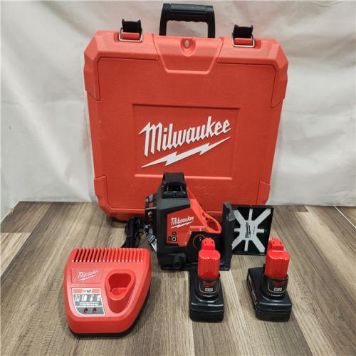 AS-IS- Milwaukee -M12 Green Beam Laser 360° 3-Plane Kit