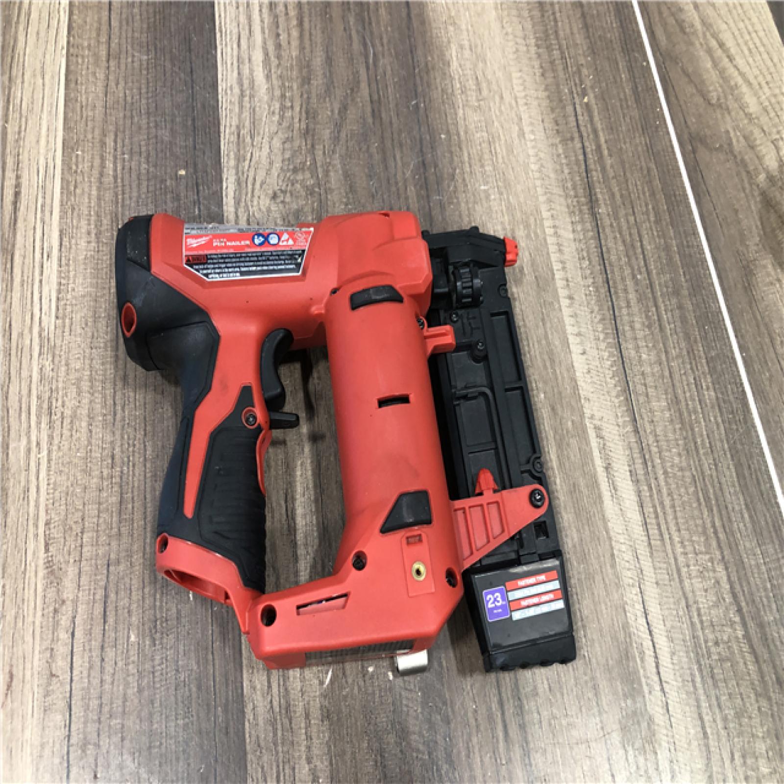 AS-IS Milwaukee 12-Volt 23-Gauge Lithium-Ion Cordless Pin Nailer (Tool-Only)