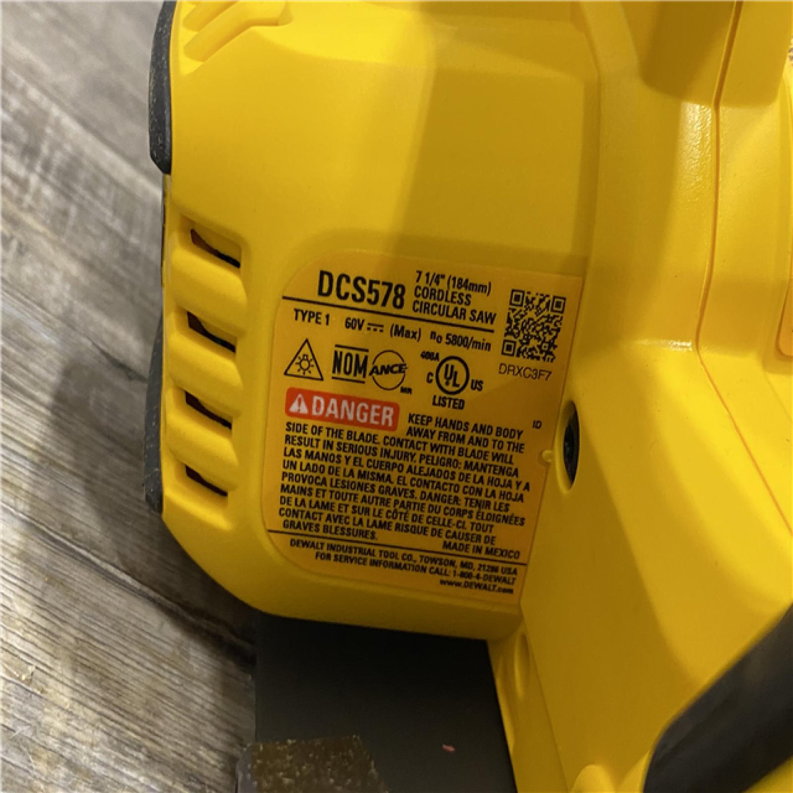 AS-IS DEWALT FLEXVOLT 60V MAX Cordless Brushless 7-1/4 in. Circular Saw with Brake (Tool Only)