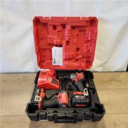AS-IS- Milwaukee FUEL 18V Lithium-Ion Brushless Cordless Hammer Drill and Impact Driver Combo Kit