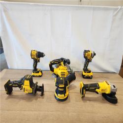 AS-IS- DEWALT 20V Lithium-Ion Cordless 6-Tool Combo Kit with 5.0 Ah and 2.0 Ah Batteries  Charger and Tough System 2.0 Rolling Toolbox