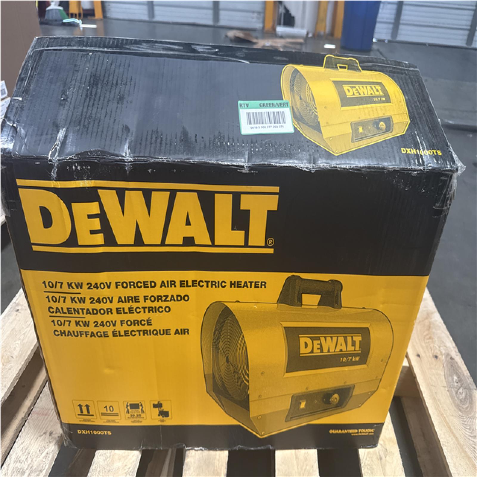 CALIFORNIA AS IS DEWALT FORCED AIR ELECTRIC HEATER